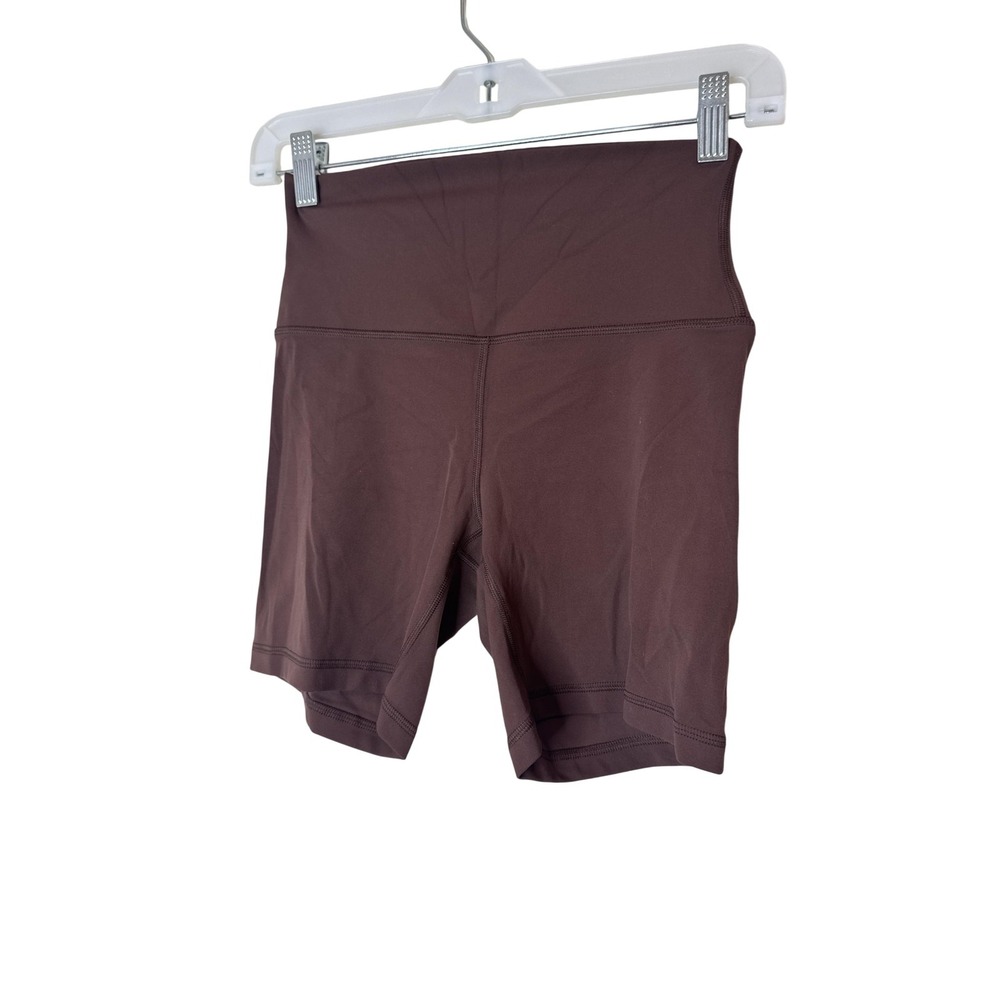 CRZ YOGA Shorts Womens Small Brown High Rise 6" Biker Yoga Athletic Workout